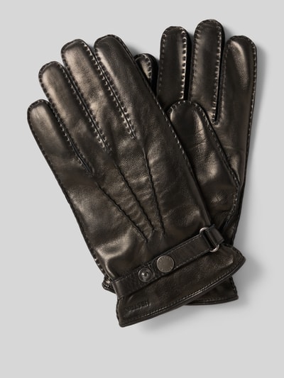 Hestra Handschuhe mit Label-Detail Modell 'Jake' Black 1