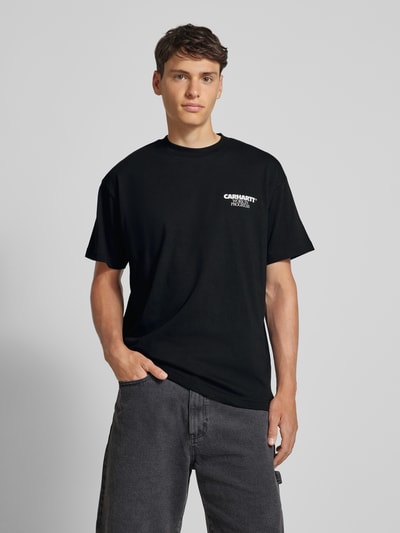 Carhartt Work In Progress T-Shirt mit Label-Print Modell 'DUCKS' Black 4