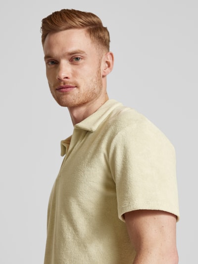 Jack & Jones Premium Poloshirt van badstof, model 'TERRY' Groen - 3