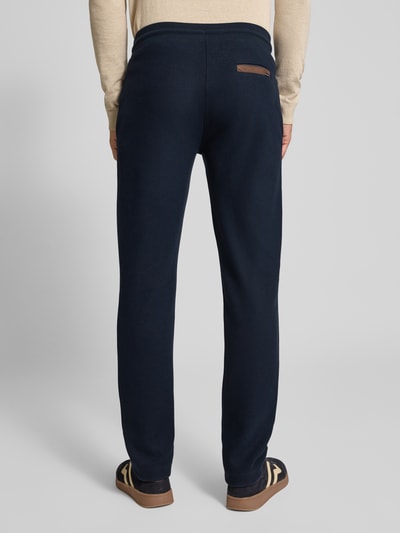 bugatti Regular fit sweatpants met achterzak, model 'Selanik' Marineblauw - 5