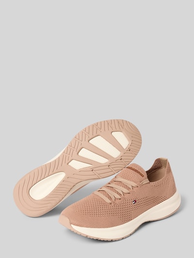 Tommy Hilfiger Low Top Sneaker in Strickoptik Taupe 4