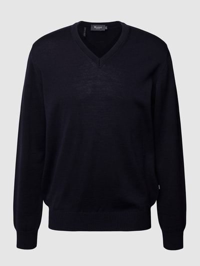 MAERZ Muenchen Pullover van scheerwol  Marineblauw - 2