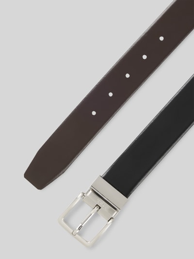 BOSS Riem van echt rundleer  Zwart - 4