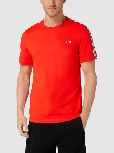 Lacoste T-shirt z wyhaftowanym logo Jasnoczerwony 4