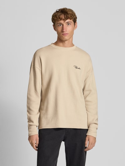 Pegador Oversized Sweatshirt mit Strukturmuster Ecru 4