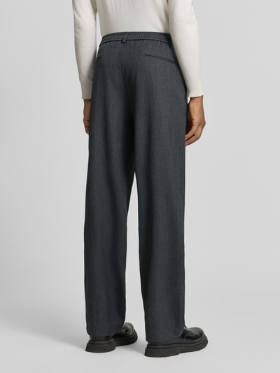 Strellson Wijd vallende broek met zijwaartse steekzakken model 'Jin' Antraciet gemêleerd - 5