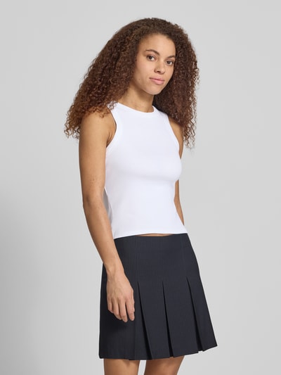 Topshop Tanktop in Ripp-Optik Modell 'MARY' Weiss 4