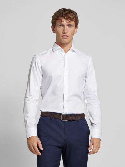 BOSS Slim fit zakelijk overhemd met haaikraag, model 'Hank' Wit - 4