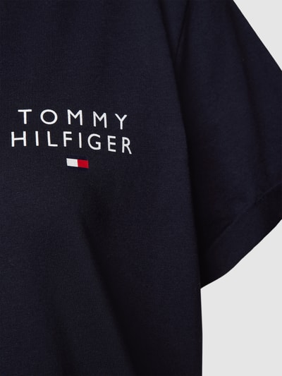 TOMMY HILFIGER Regular Fit Pyjama-Oberteil mit Label-Print Marine 2