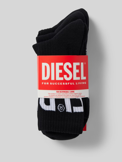 Diesel Socken mit Label-Print im 3er-Pack Black 3