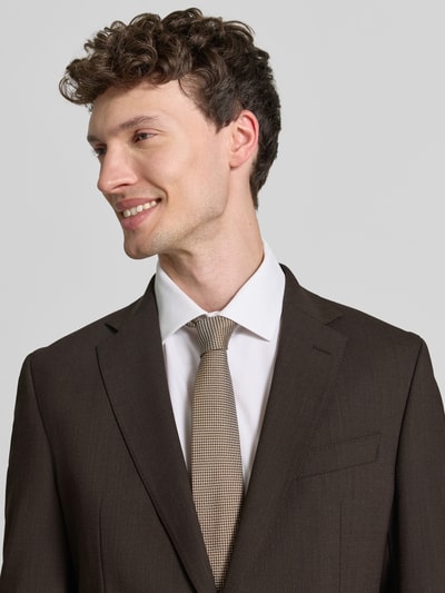 BOSS Slim Fit Anzug mit Schurwoll-Anteil Modell 'HUGE' Dunkelbraun 3