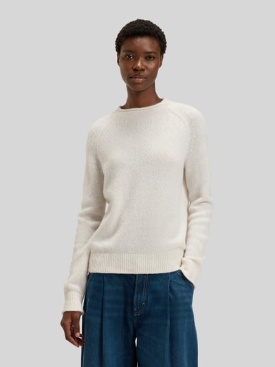 BOSS Orange Regular Fit Strickpullover aus Woll-Mix mit Alpaka Modell 'C_FESPERANASY' Offwhite 4