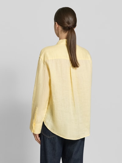 s.Oliver RED LABEL regular fit overhemdblouse van puur linnen Lichtgeel - 5