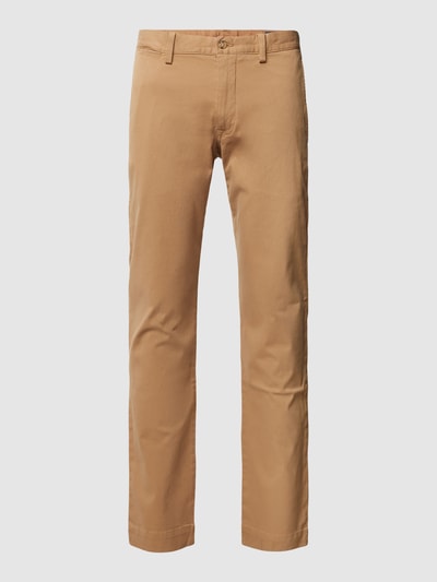 Polo Ralph Lauren Slim stretch fit broek met knoopsluiting, model 'BEDFORD' Kaki - 2