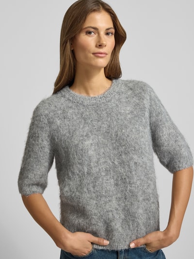 OPUS Strickpullover mit Woll-Anteil Modell 'Plaush' Hellgrau 3