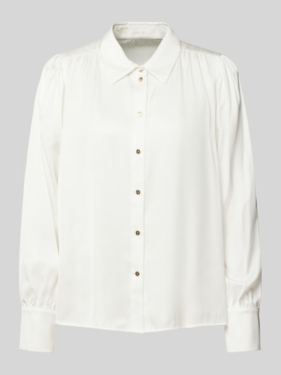 Marc Cain Regular fit overhemdblouse met manchetten Offwhite - 2