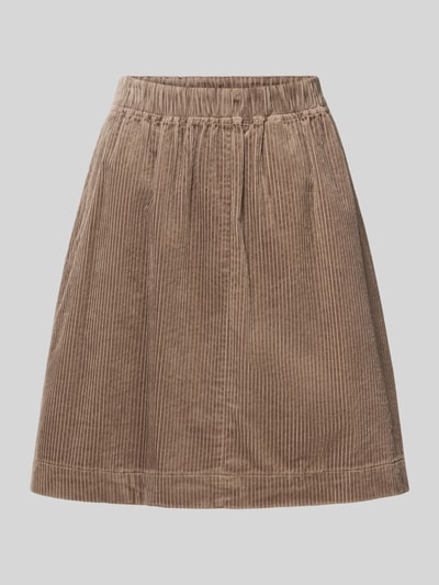 Produktfoto, ausgestellter Midi-Rock aus reiner Baumwolle von Marc O'Polo, beige, feine Cordstruktur, Damen Midi-Rock von Marc O'Polo