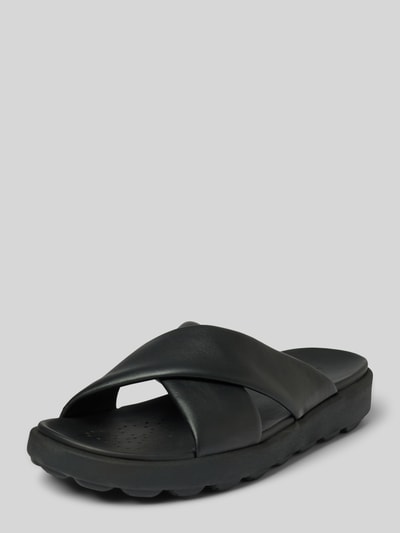 Geox Slides aus echtem Leder Modell 'SPHERICA' Black 1