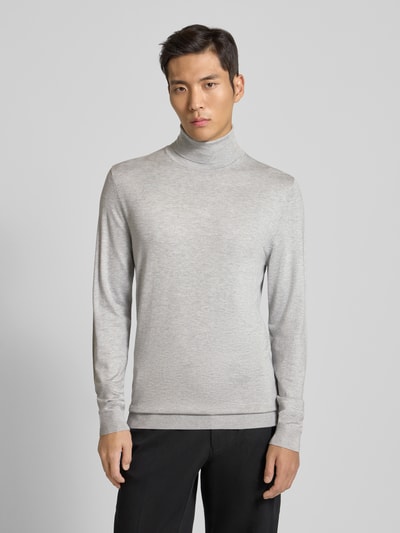 MCNEAL Rollkragenpullover aus Viskose-Mix Mittelgrau Melange 4