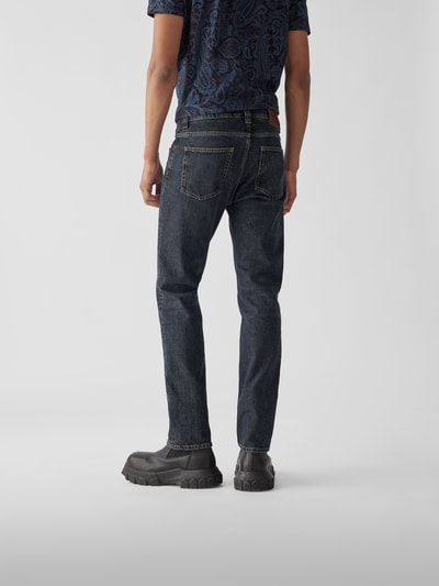 Etro Straight Fit Jeans mit Label-Stitching Mittelgrau 5