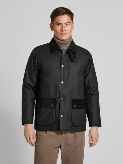 Barbour Jacke mit Label-Stitching Modell 'Cordale Wax' Black 4