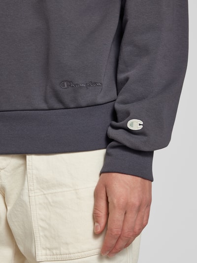 CHAMPION Sweatshirt mit Label-Stitching Anthrazit 3