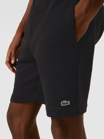 Lacoste Sweatshorts mit Label-Patch Modell 'Basic' Black 3