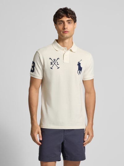 Polo Ralph Lauren Poloshirt mit Label-Stitching Beige 4