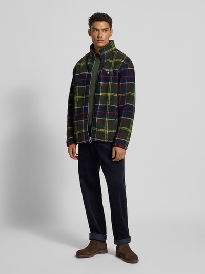 Barbour Regular Fit Fleecejacke mit Stehkragen Modell 'TARTAN' Dunkelgruen 1