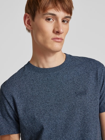 Superdry T-Shirt mit Label-Stitching Petrol Melange 3