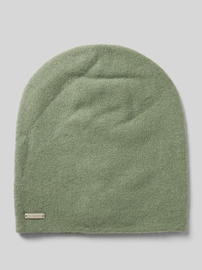 Seeberger Beanie met labeldetail Olijfgroen - 1