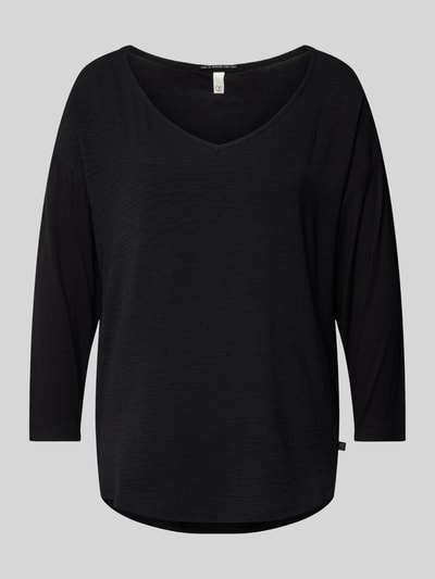 QS Longsleeve mit überschnittenen Schultern und 3/4-Arm Black 2