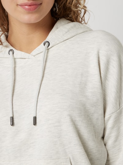 Only Hoodie van een mix van katoen en viscose, model 'Feel' Lichtgrijs gemêleerd - 3