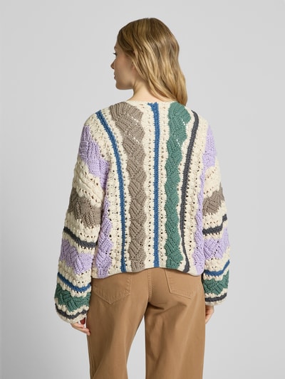 Jake*s Casual Cardigan mit Ballonärmeln Ecru 5