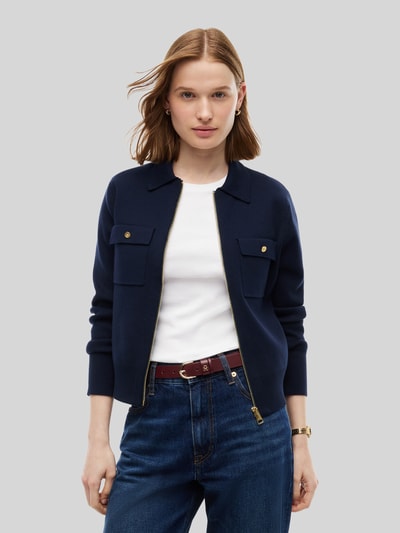Tommy Hilfiger Regular Fit Strickjacke mit Brusttaschen Marine 4