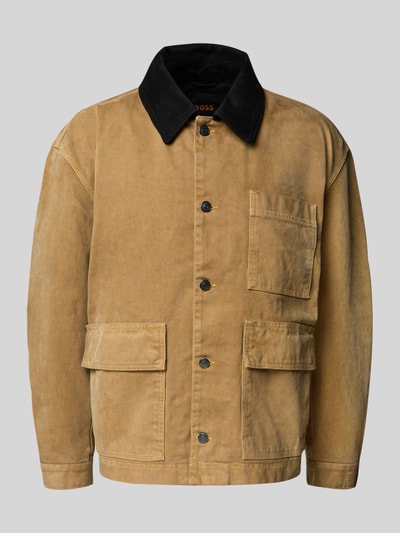 BOSS Orange Regular Fit Jeansjacke aus reiner Baumwolle Modell 'DETROIT' Beige 2