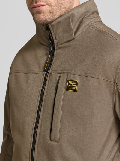 PME Legend Jacke mit Kapuze und Label-Detail Modell 'STRATOR' Mittelgrau Melange 3