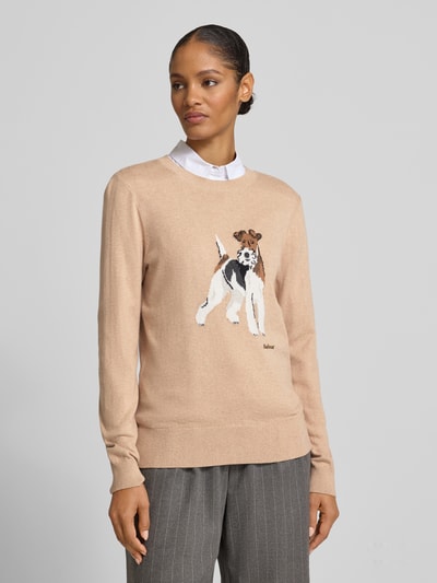 Barbour Regular fit gebreide pullover van een mix van katoen en kasjmier Beige - 4