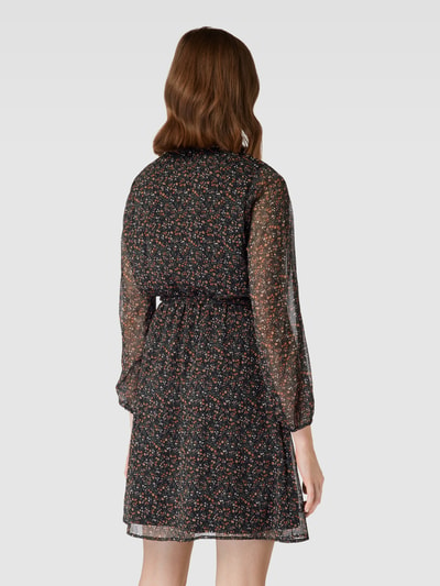 Only Blousejurk met all-over motief, model 'CERA' Zwart - 5