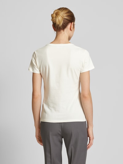 LIU JO SPORT T-Shirt mit Strasssteinbesatz Offwhite 5