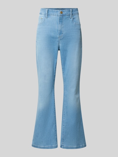Produktfoto, Bootcut Jeans aus Baumwoll-Mix Modell 'DREAM KICK' von MAC in hellem Blau mit 5-Pocket-Design und verkürzter Passform.