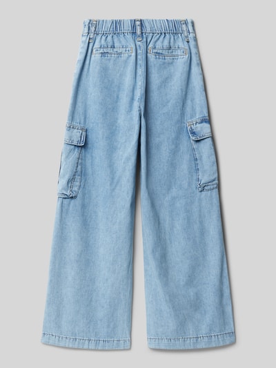 Blue Effect Flared Jeans mit aufgesetzten Pattentaschen Hellblau 3