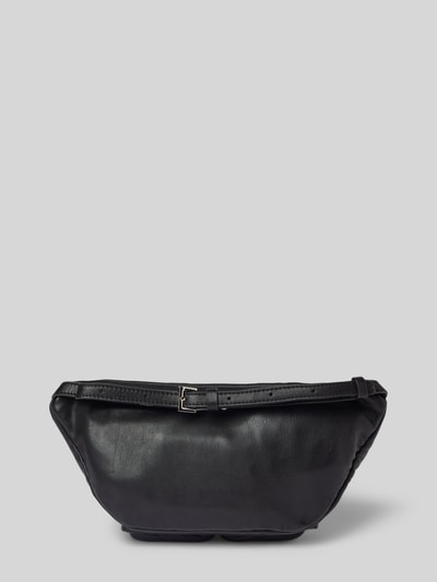 LIEBESKIND BERLIN Heuptasje van leer met labeldetail, model 'Maia' Zwart - 4