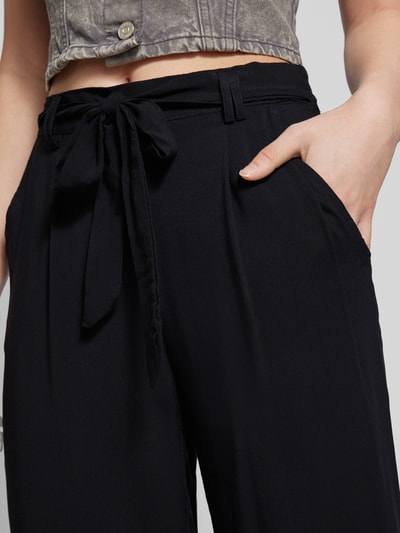 Only Spodnie materiałowe z szeroką, skróconą nogawką model ‘NOVA LIFE’ Czarny 3