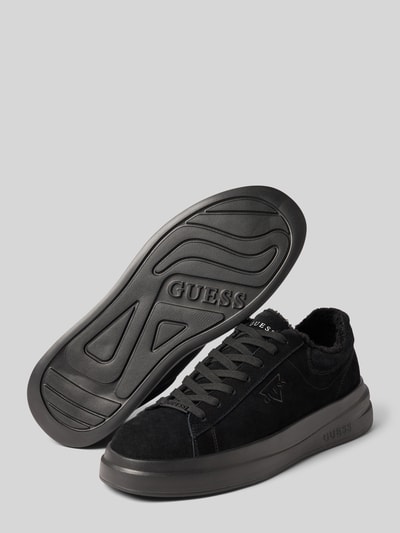 Guess Sneaker aus echtem Leder mit Logo-Prägung Modell 'Elban' Black 4
