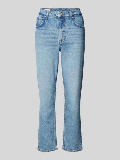 Gant Straight Fit Jeans mit Knopfverschluss Hellblau Melange 2