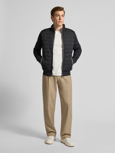 bugatti Steppjacke mit Stehkragen und Reißverschlusstaschen Black 1