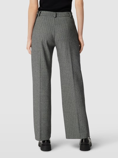 Weekend Max Mara Pantalon met fijn motief, model 'SEGGIO' Zwart - 5