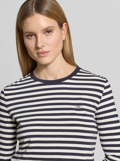 GANT Longsleeve mit Label-Stitching Marine 3