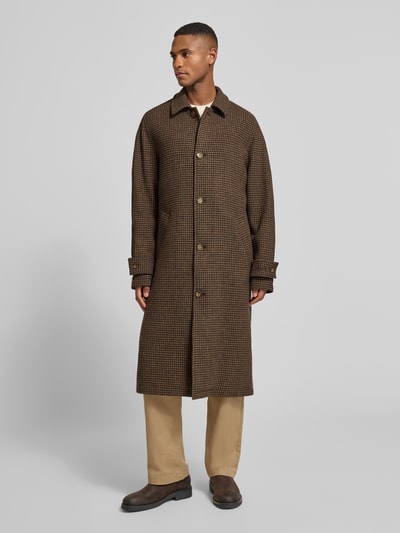 Forét Mantel aus Wolle mit Ärmelriegeln Modell 'PINE' Mittelbraun 4